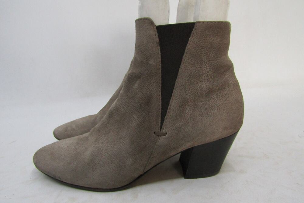 Aquatalia Womens Size 8 M Brown Suede Chelsea Ankle Fashion Boots Booties
